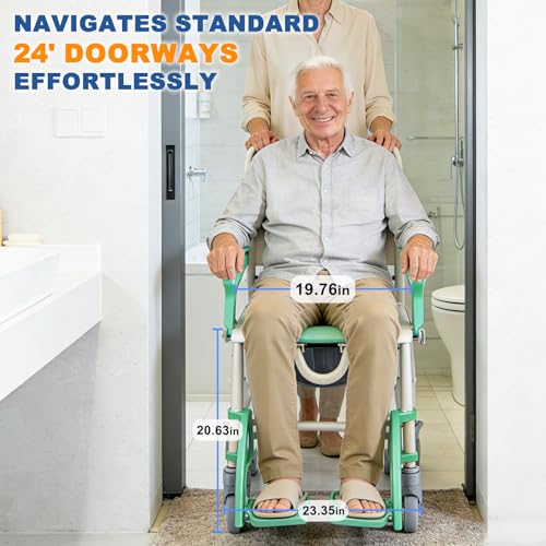 Rolling Shower Chair (Green)
