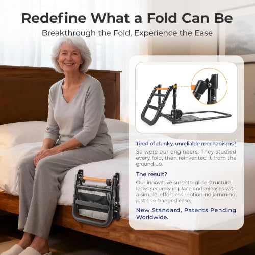 Bed Rails for Elderly Adults Safety for 350lbs (C1F Pro (Foldable NEW))