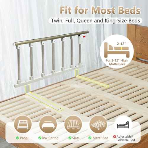 Bed Rails for Elderly Adults Safety (37.5 inches W x 18 inches H)