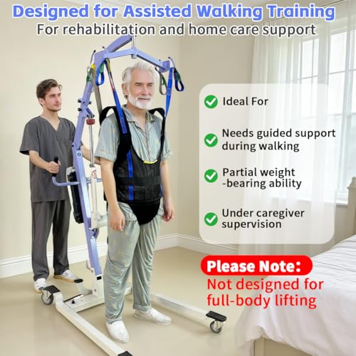 Patient Walking Sling for Ambulation Training (Black / Large)