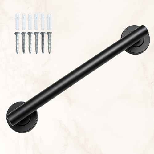 18" Decorative Grab Bar (Matte Black / 18 Inch)
