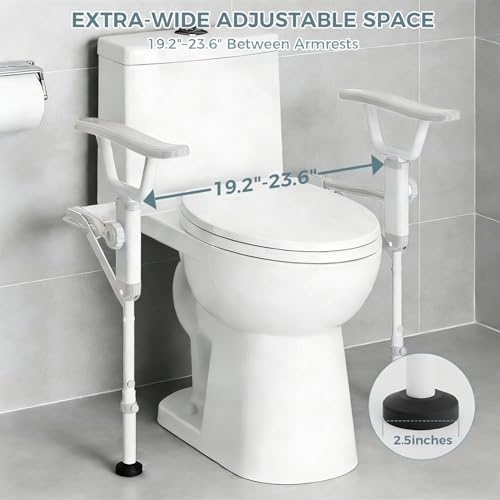 Folding Toilet Safety Rails