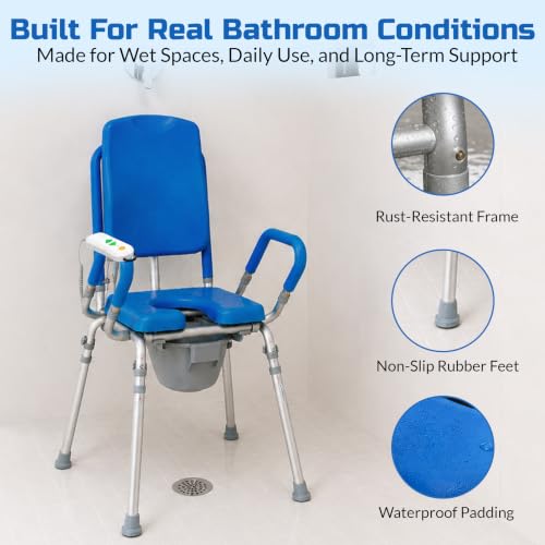 GentleBoost Uplift Raised Toilet Seat with Handles (330lb. Capacity)