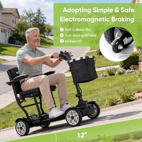 Lightweight Folding Mobility Scooter for Adults and Seniors