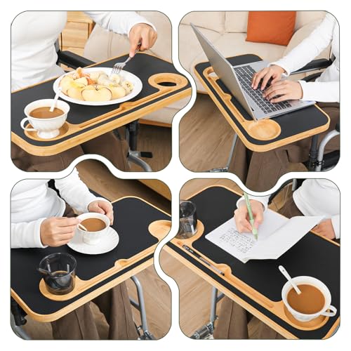 Foldable Wheelchair Tray Table with Cup Holders