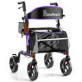 Rollator Walkers for Senior with Seat (Bright Purple / 350 Pound)