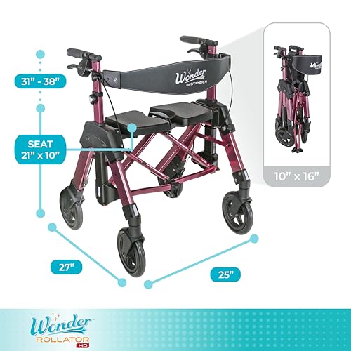 Heavy Duty Wonder Rollator (Regal Rose / Regal Rose)