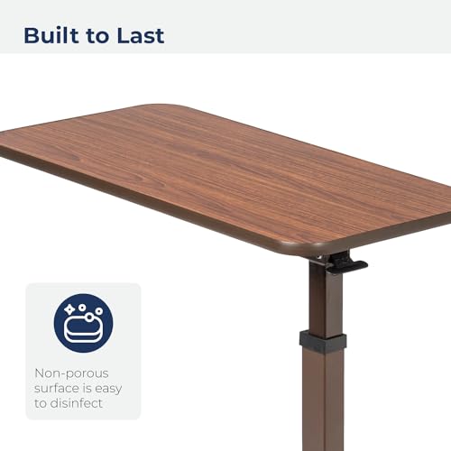 13085RN Right Side Seat Lift Chair Overbed Table (Walnut / Right)