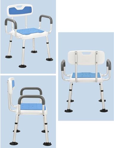 Shower Chair with Arms and Back for Inside Shower (C)