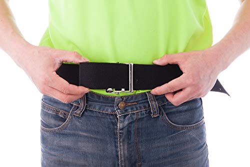 Transfer and Gait Belt with Metal Buckle for Caregiver Nurse Physical Therapist 2 inch (72 Inch (Pack of 1) / Black)