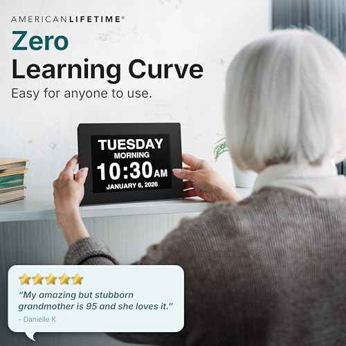 Large Digital Clock for Seniors (Black / 8 inches)