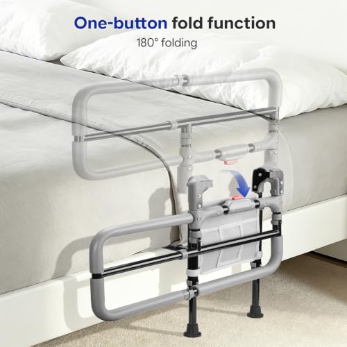 Foldable Bed Rails for Elderly Adults