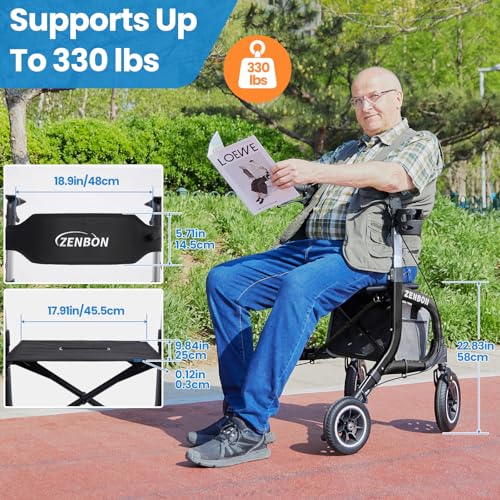 Rollator Walker for Seniors (7211-black)