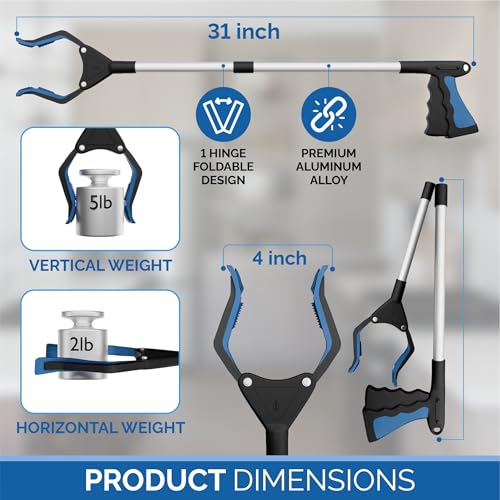 2024 Upgrade PowerGrip T9 (32 Inch (Pack of 1) / Blue)