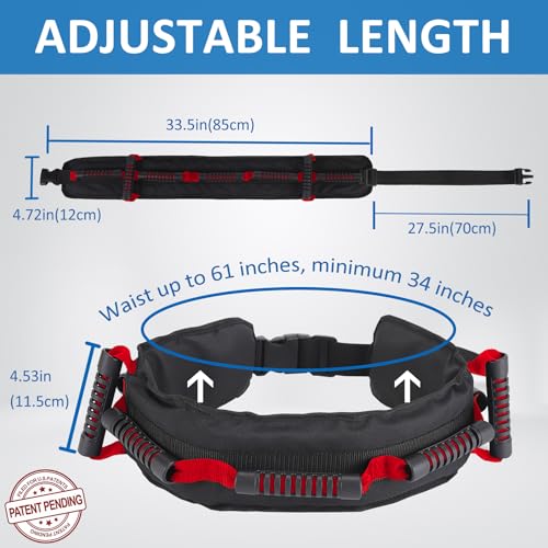 Gait Belt for Seniors (Red / Long)