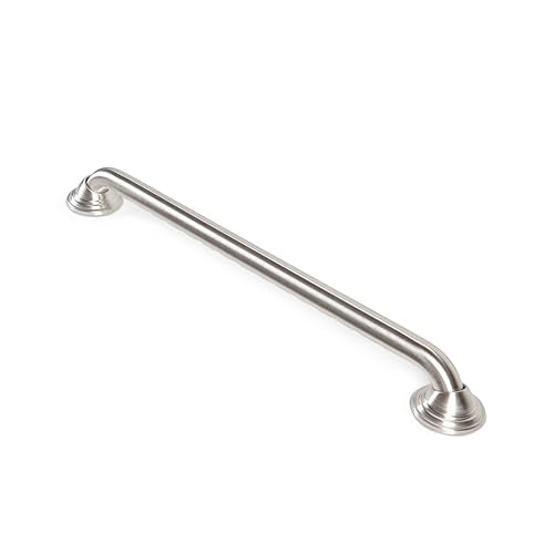 24 inch Finger Grip Grab Bar for Bathroom (Satin / 24)