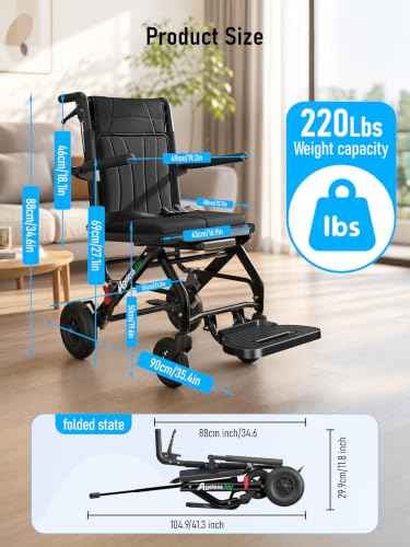 Transport Wheelchair for Adults & Seniors (Black)