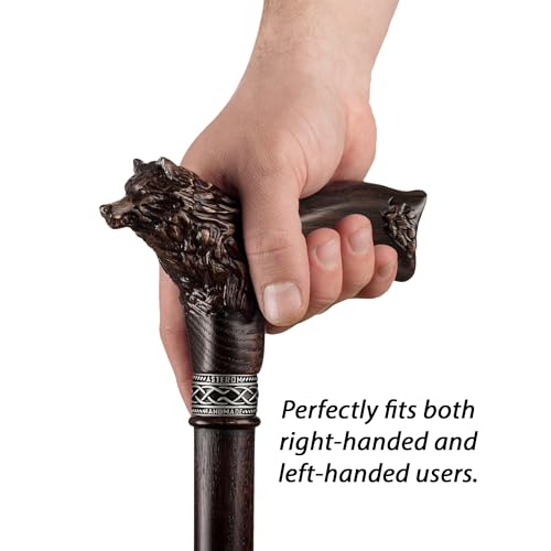 Walking Cane Handmade Wolf Cane (37 Inch)