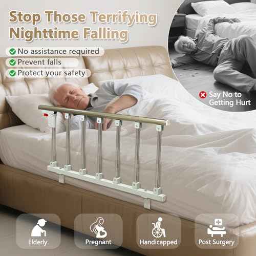 Bed Rails for Elderly Adults Safety (37.5 inches W x 18 inches H)
