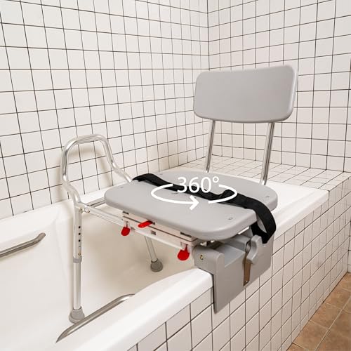 Tub Mount Sliding Tub Transfer Bench with Swivel Seat