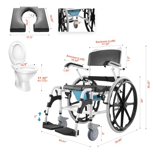 Shower Wheelchair (Self-Propelled bathroom Wheelchairs)