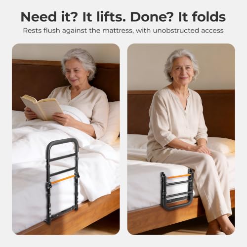 C1 Fold Bed Rails for Elderly Adults Safety (C1F (Foldable))