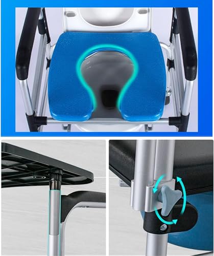 Mobile Bedside Shower with Detachable Bucket for Elder Disabled People (A)