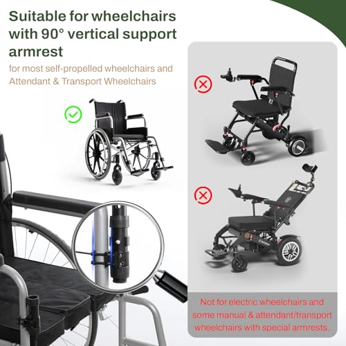 Foldable Wheelchair Tray Table with Cup Holders