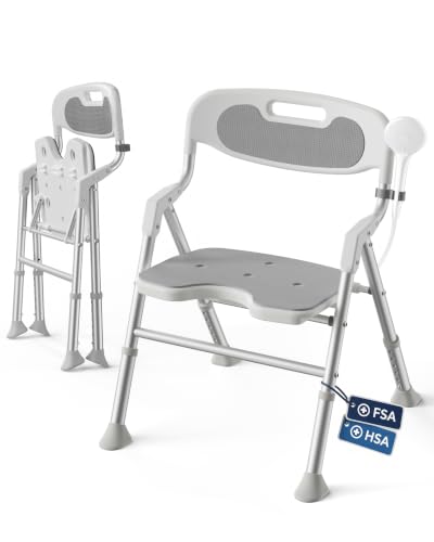 Folding Shower Chair for Inside Shower (Gray)