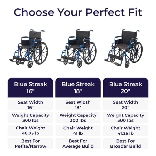 Blue Streak Lightweight Wheelchair with Swing