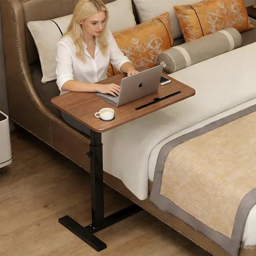 Over the Bed Table with Hidden Wheels (Walnut)