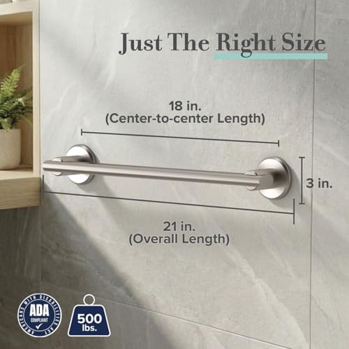 651SN Locke 18" L Bathroom Grab Bar (18''L / Satin Nickel)