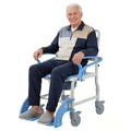 4 in 1 Commode Wheelchair (Light Blue)