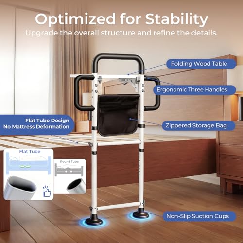 Height Adjustable Bed Rail for Elderly Adults