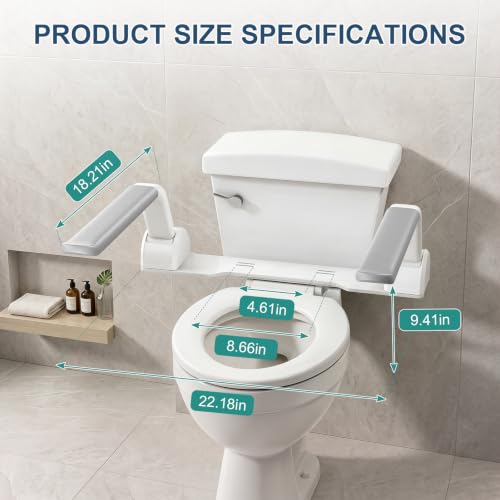 Toilet Safety Rail (Light Gray)