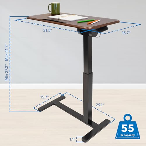 Overbed Table with Wheels (Walnut)